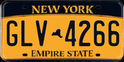 NY license plate GLV4266