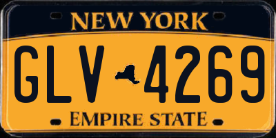 NY license plate GLV4269