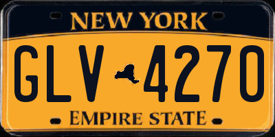 NY license plate GLV4270