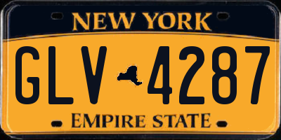 NY license plate GLV4287