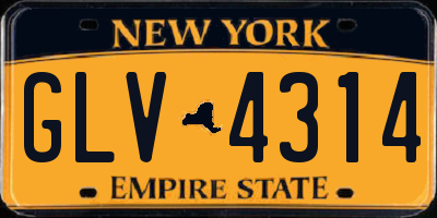 NY license plate GLV4314