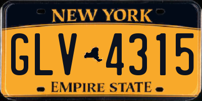 NY license plate GLV4315