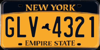 NY license plate GLV4321