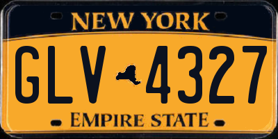 NY license plate GLV4327