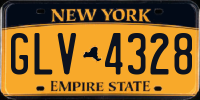 NY license plate GLV4328