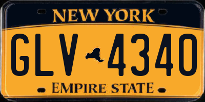 NY license plate GLV4340