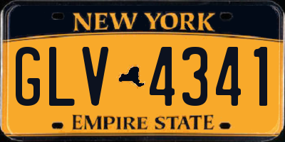 NY license plate GLV4341