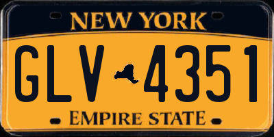 NY license plate GLV4351