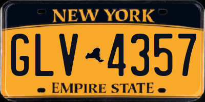 NY license plate GLV4357