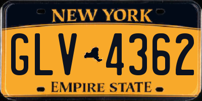 NY license plate GLV4362