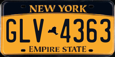 NY license plate GLV4363
