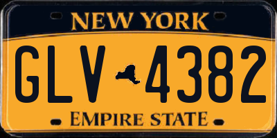 NY license plate GLV4382