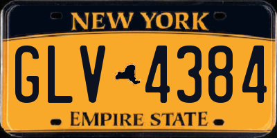 NY license plate GLV4384