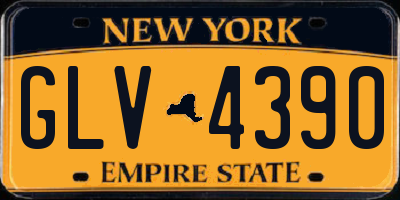 NY license plate GLV4390