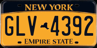 NY license plate GLV4392