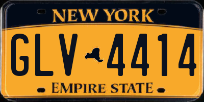 NY license plate GLV4414