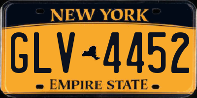 NY license plate GLV4452