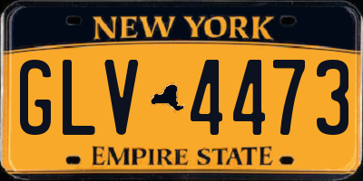 NY license plate GLV4473