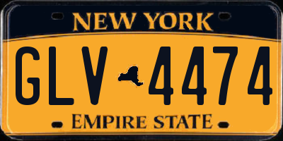 NY license plate GLV4474