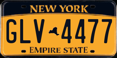 NY license plate GLV4477