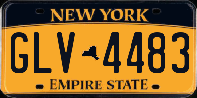 NY license plate GLV4483