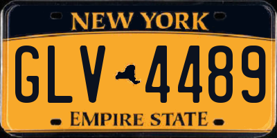 NY license plate GLV4489