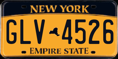 NY license plate GLV4526