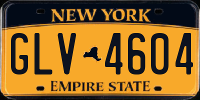 NY license plate GLV4604