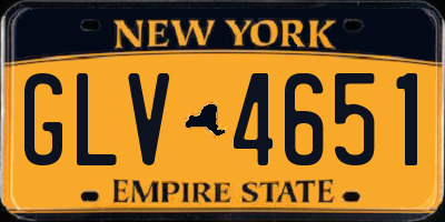 NY license plate GLV4651