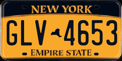 NY license plate GLV4653