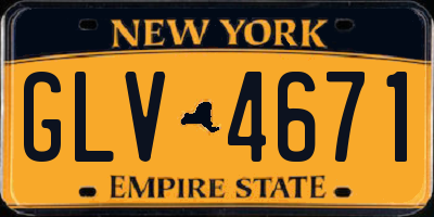 NY license plate GLV4671