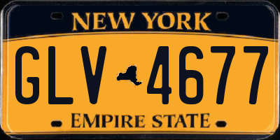NY license plate GLV4677