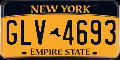 NY license plate GLV4693