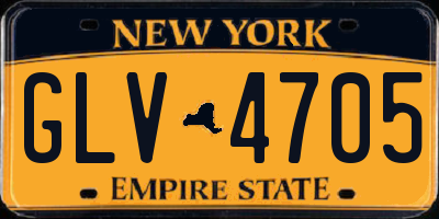NY license plate GLV4705