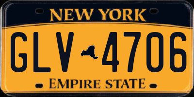 NY license plate GLV4706