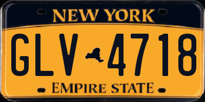 NY license plate GLV4718