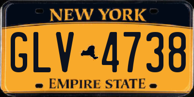 NY license plate GLV4738