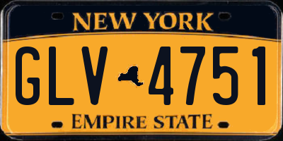 NY license plate GLV4751