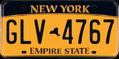 NY license plate GLV4767