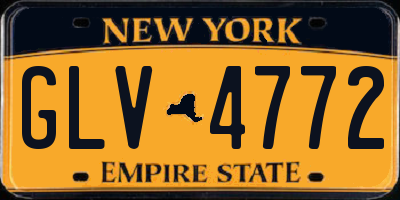 NY license plate GLV4772