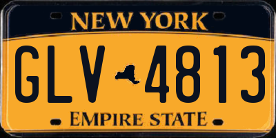 NY license plate GLV4813