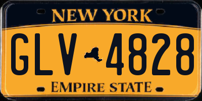 NY license plate GLV4828