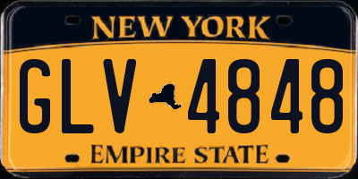 NY license plate GLV4848