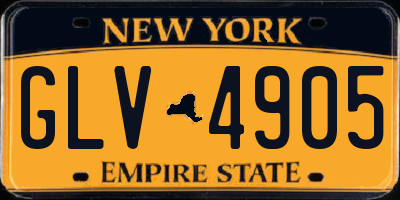 NY license plate GLV4905
