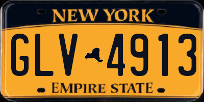 NY license plate GLV4913