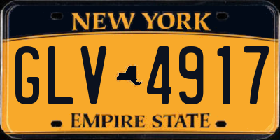 NY license plate GLV4917