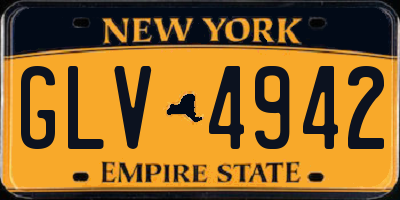 NY license plate GLV4942
