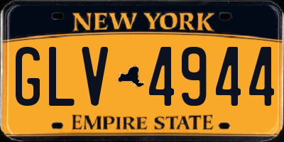 NY license plate GLV4944