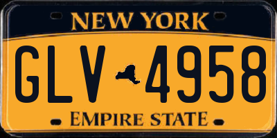 NY license plate GLV4958