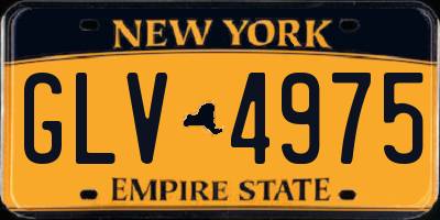 NY license plate GLV4975